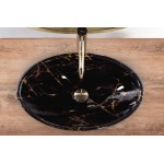 Накладной умывальник Rea Pamela Black Marble Shiny